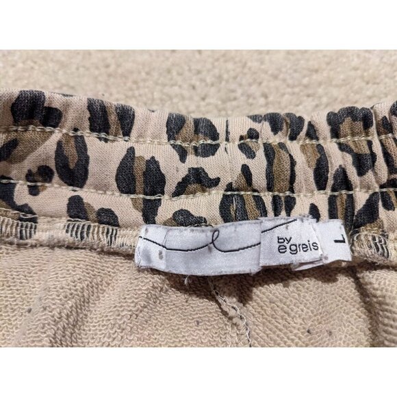 🐆 EGREIS Leopard Print drawstring pajama shorts with pockets Glamcore Size L - Picture 3 of 4